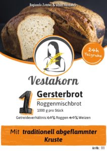 Etikett Vorderseite Gersterbrot