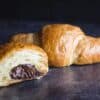 Schoko-Croissant Nahaufnahme